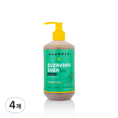 알라피아 에브리데이 시어 핸드솝 페퍼민트, 354ml, 4개