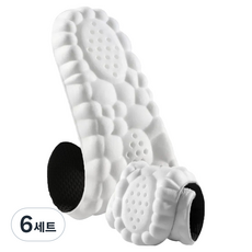 파파홀릭 남성용 발편한 푹신한 구름깔창 에어 인솔 블랙, 6세트