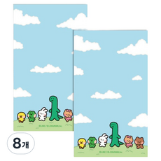 Flyingwhales LINE FRIENDS minini guman 便條紙, 藍色, 8個, 50張