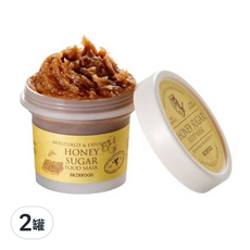 SKINFOOD 五分鐘面膜 蜂印滋養 含天然蜂蜜及黑糖糖粒, 2罐, 1件