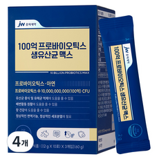 JW중외제약 100억 프로바이오틱스 생유산균 맥스 30p, 60g, 4개