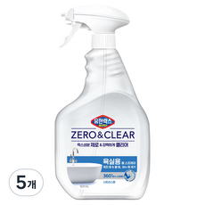 유한락스 멀티액션 제로엔클리어 욕실청소용 세정제, 920ml, 5개