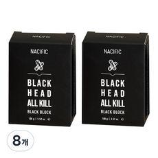 네시픽 블랙헤드 올킬 블랙 블록 클렌징 비누, 100g, 8개