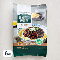 올바르고반듯한 유니짜장 2인분, 650g, 6개