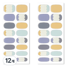 Bellancy 真實凝膠美甲貼 基本款美甲貼紙 16片, 纏繞彩蛋, 12個