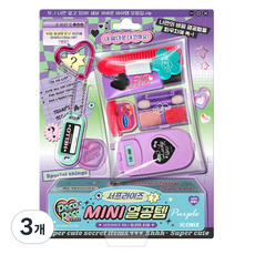 데코데코 서프라이즈 MINI 열공템, 3개, 퍼플