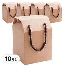 Kyungil Box 繩帶提把 正方形手提盒 3號, 單一顏色, 10入