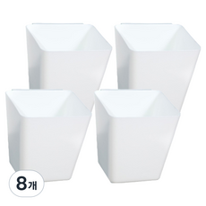 Point掛式收納籃, 白色, 8個