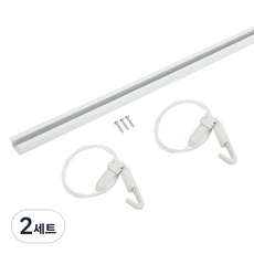 클래식 천정 와이어 액자걸이 세트, 화이트, 2세트