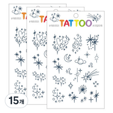 Petit 迷你紋身貼紙 TS009, 流星, 15個