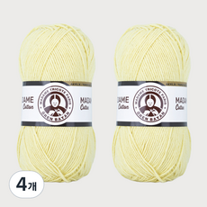 DIKTAS Madame Cotton棉質混紡毛線 2入, 6.檸檬, 4個