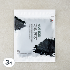 주일 완도명품 자른미역, 3개, 50g