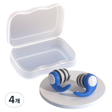 디케이원 데일리한 소음방지 귀마개 블루 L 2.4 x 2.1 cm, 4개, 2개입