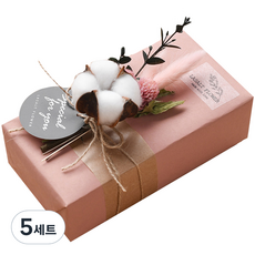La Sault Flower棉花與永生花Ppaepeuro 2入禮盒 粉色, 5套