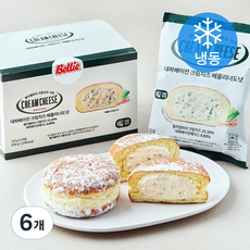 대파베이컨 필라델피아 크림치즈 베를리너 도넛 (냉동), 110g, 6개, 3개입