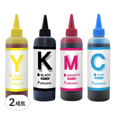 풀컬러즈 캐논 / HP / 삼성 / 엡슨 / LG / 브라더 호환리필잉크 250ml x 4종, 혼합색상, 2세트 혼합색상, 2세트