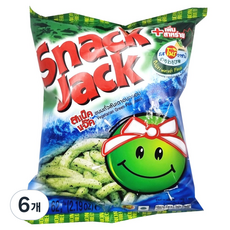SNACK JACK Green Pea 藍紋起司味海苔脆片, 6個, 62g