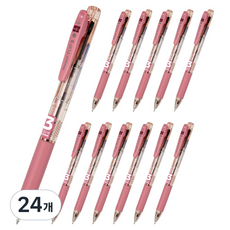 모나미 플립3 볼펜 0.5mm, 더스티 로즈, 24개