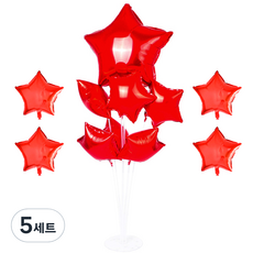 파티쇼 풍선꽂이장식세트 70cm, 별레드, 5세트