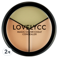 Lovelycc 魔術遮瑕遮瑕膏 12g, 02眼下黑眼圈, 2個