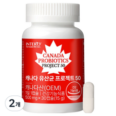 INTERO 加拿大益生菌 Project 50 15g, 30錠, 2個