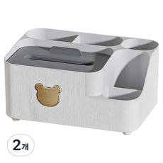 DULU 簡潔衛生紙盒桌面收納盒, 2個, 白色