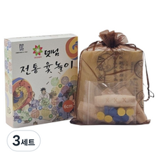 뎃님 미니 전통 민속 윷놀이 게임세트, 다다랜드 미니 전통 민속 윷놀이 게임세트, 3세트