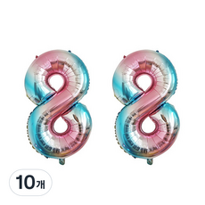 윰스 로즈쿼츠세레니티 디지털 숫자풍선 81cm, 숫자8, 10개