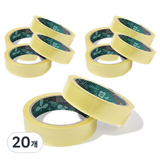 文具村 韓國製 水車文具膠帶 24mm x 40m, 20個, 透明