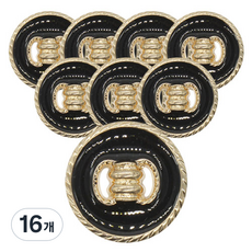 Button King 東大門鈕扣王 繩結鈕扣 25mm, 16個, 黑色G