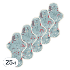 eechae 花朵一體成型棉質衛生棉 Blue Koi, 大型, 25個, 1入