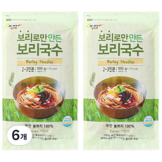 효자원 보리로만 만든 보리국수, 500g, 6개