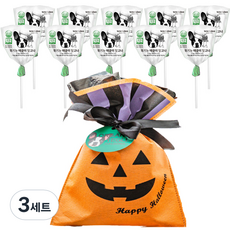 떼르드글라스 할로윈 떼글이 달고나 10p + 호박주머니, 150g, 3세트