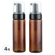 善洞商社 泡泡泡沫空瓶 200ml, 棕色, 4個