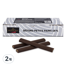 VALRHONA 法芙娜 黑巧克力巧克力棒 48%, 1.6kg, 2個