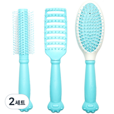 헤어베스트 큐티콤 베어포 브러시 3종 세트, 스카이, 2개