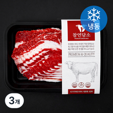 참연담소 국내산 소고기 차돌박이 2등급 구이용 (냉동), 3개, 200g