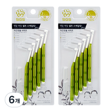 SGS 어금니용 치간칫솔, 0.9mm, 5개입, 6개