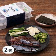 는는푸드 혼자먹는 해풍건조 구룡포 과메기도시락 야채 세트 157g, 2세트