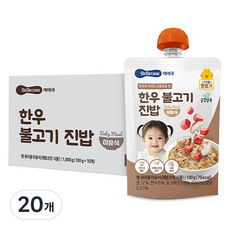 베베쿡 실온이유식 완료기 한우 불고기 진밥, 100g, 20개