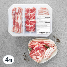 모아미트 캐나다산 보리먹인 삼겹 목살 항정살 모둠팩 (냉장), 900g, 4개