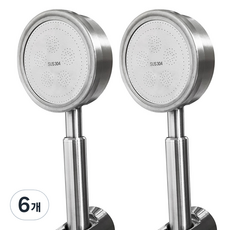LIVINGiF Titan不鏽鋼蓮蓬頭, 銀色, 6個