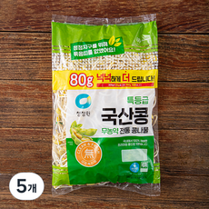 청정원 국내산 무농약 인증 전통 콩나물, 380g, 5개