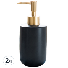 욕실 샴푸 린스 디스펜서 YT_RA535, 블랙, 2개