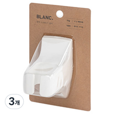 BLANC OBJET 黏貼式吹風機架, 3個, 自然白
