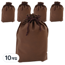 SYP 초코 부직포 스탠드 복주머니 25 x 35 cm, 혼합 색상, 10개입