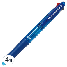 파이롯트 아크로볼 잉크 4색 볼펜 0.7mm, 클리어블루, 4개