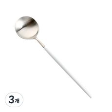 KITCHENCHOIS 日常餐具甜點匙, 銀白色, 3個