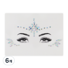 寶石臉部裝飾貼, 06號, 6張