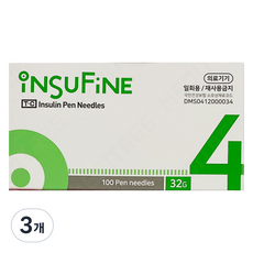 인슈파인 펜니들 4mm, 3개, 100개입
